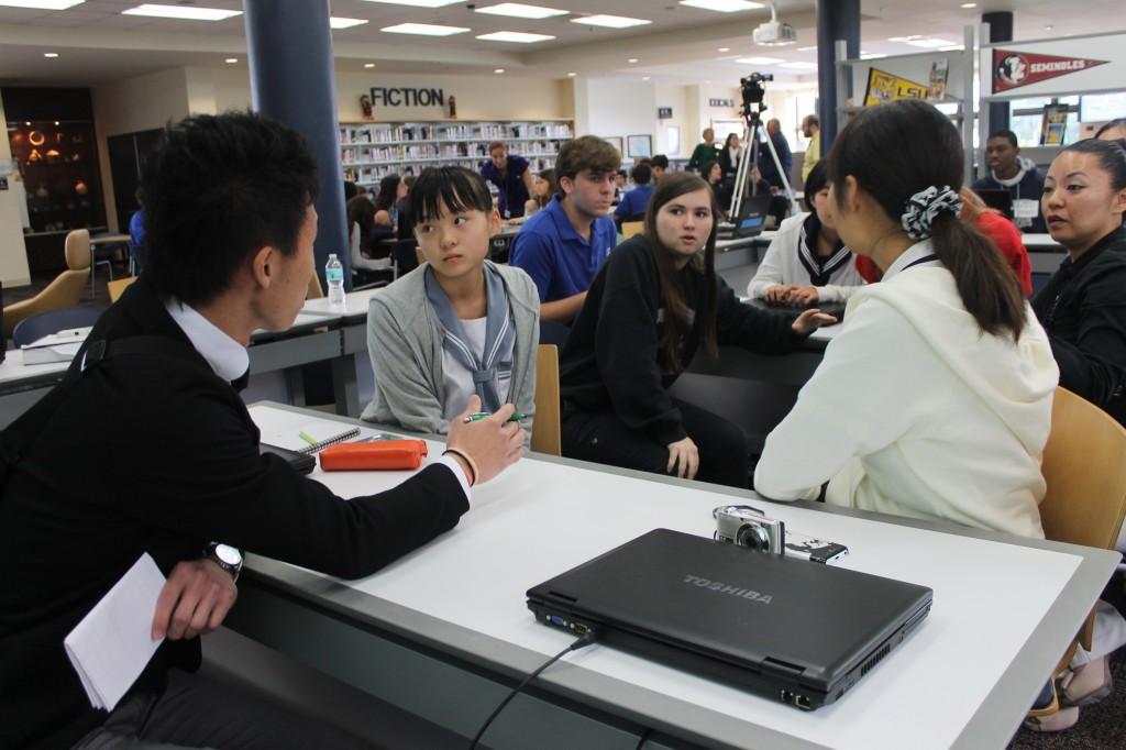 Japanese Exchange Students Participate in U.S.-Japan Treaty Simulation