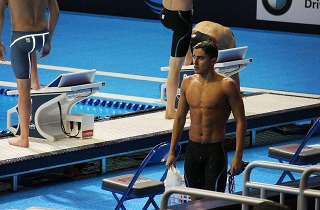 Junior Miguel Cancel competes in the 400-meter IM at the 2016 USA Swimming Olympic team Trials on June 28, hosted in Omaha, Nebraska. Countless hours of training led to his successful 33rd place finish. Photo by Miguel Cancel Sr.