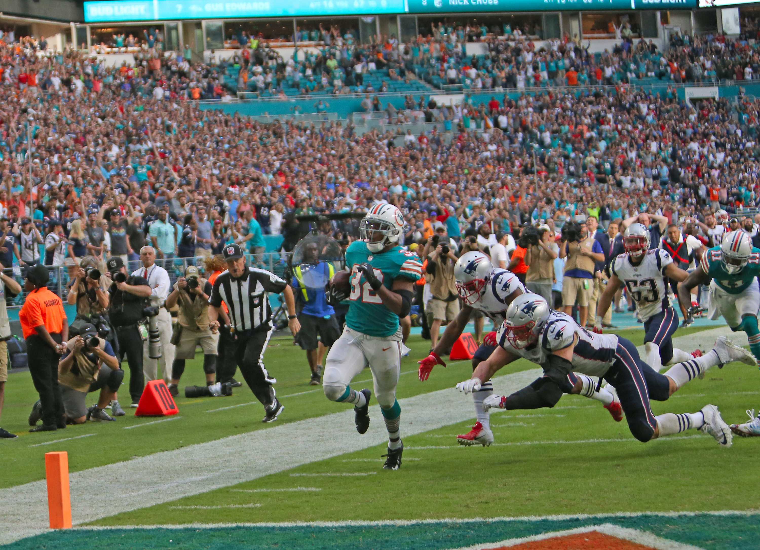 Dolphins at Patriots Play-By-Play