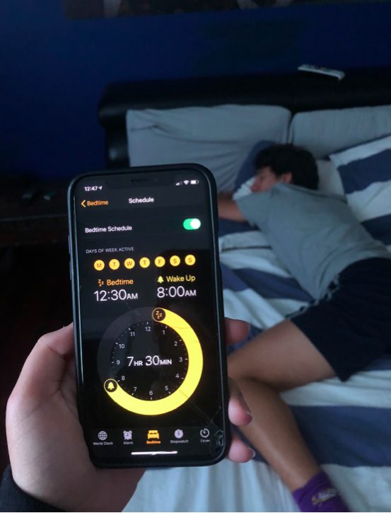 Creating a regular bedtime schedule is an important factor to having a better nights rest. Try using an app like Bedtime, which comes for free on Apple devises, to track how many hours you sleep each night, as well as control your morning alarms. 
