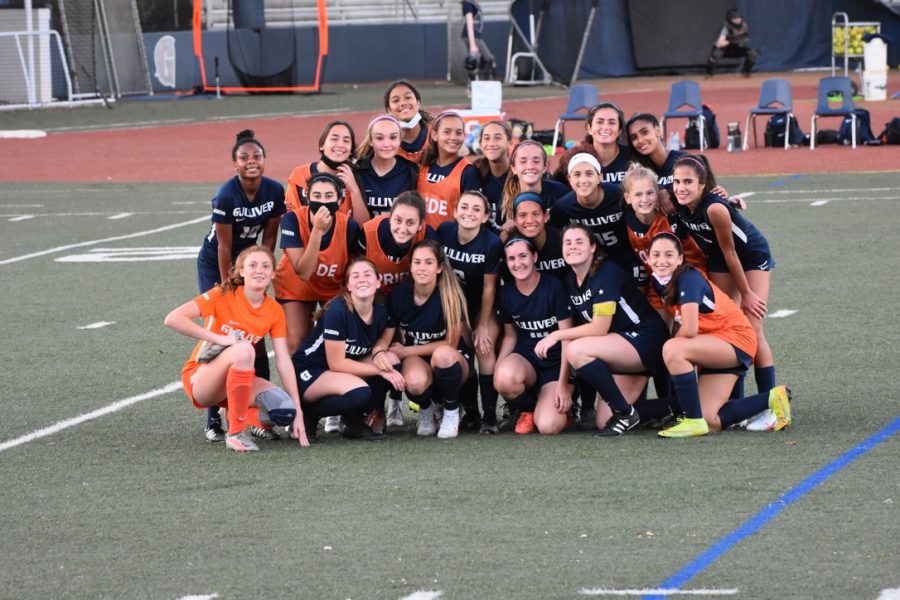 The+girls+varsity+soccer+team+after+their+game+on+Friday+against+Palmetto+High+School.+However%2C+after+an+administration+decision+for+all+upperclassmen+to+quarantine+for+two+weeks%2C+the+team+is+one+of+several+now+doubtful+of+whether+they+will+be+able+to+participate+in+the+playoffs.