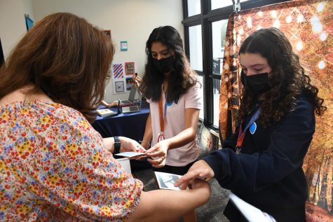Some booths featured interactive activities, such as a Build-Your-Own Adventure game created by Prep students at the English booth.