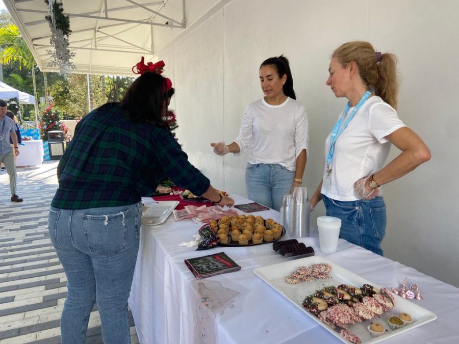 Members of the PA served students and faculty special treats and snacks throughout the day on long tables near the cafeteria.