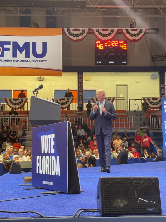 Political rally in support of Democratic gubernatorial candidate Charlie Crist, which was attended by President Joe Biden.