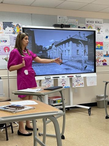 Hagit Fefferman shared her grandmas Holocaust story with Mr. Reichs TOK classes. The class connected the topic to the concept of ethics which they were learning in class.