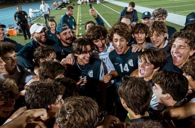Varsity boys after winning 3-0 against cardinal gibbons. This win gave them the regional champion to advance to the state semifinals.