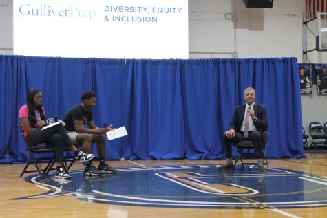 The Black History Month Assembly featured guest speaker, former Florida Senator Daryl Jones, who shared his life story and offered advice.