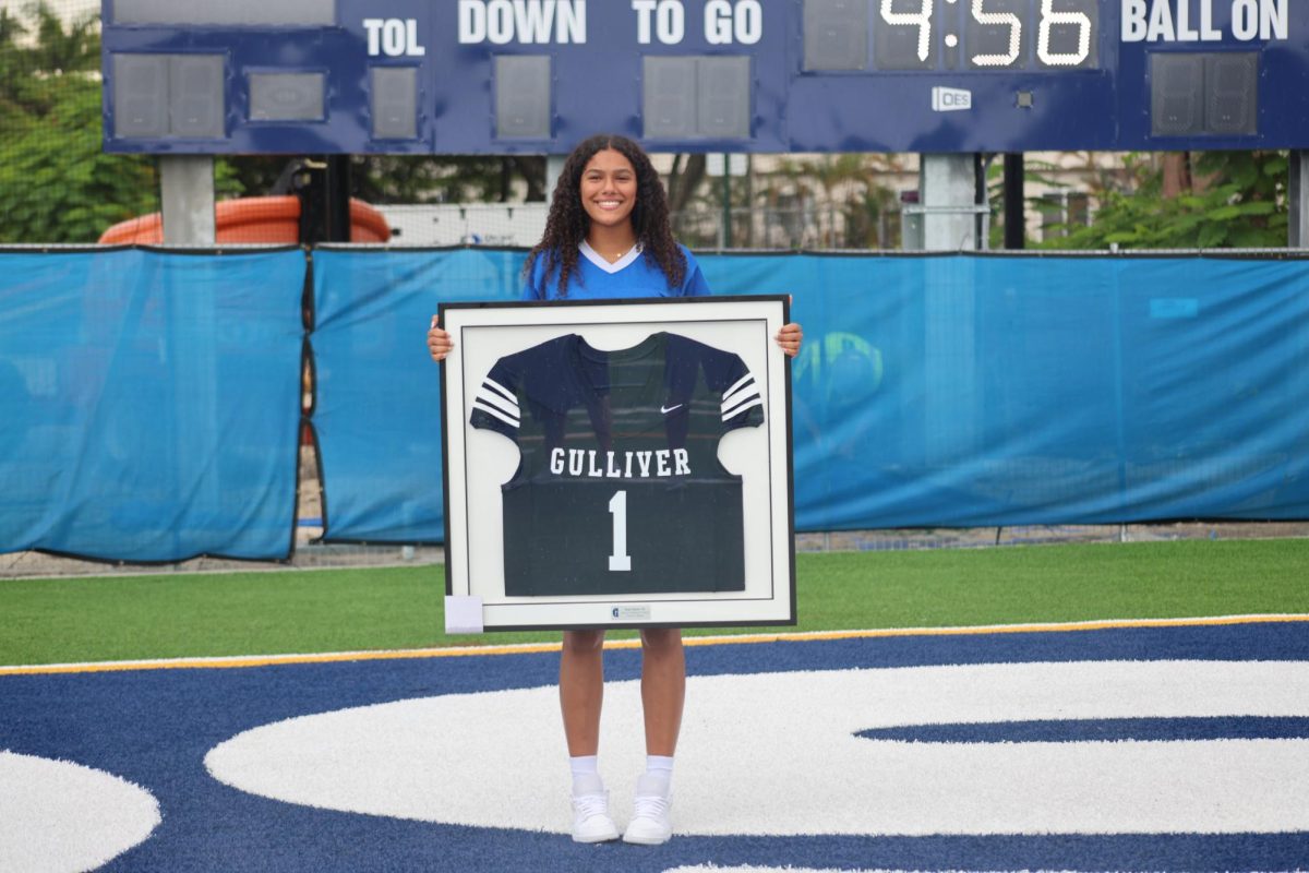 The field is dedicated to Gulliver alumni and football player Sean Taylor. Taylors daughter, senior Jackie Taylor, attended the event with her family. 