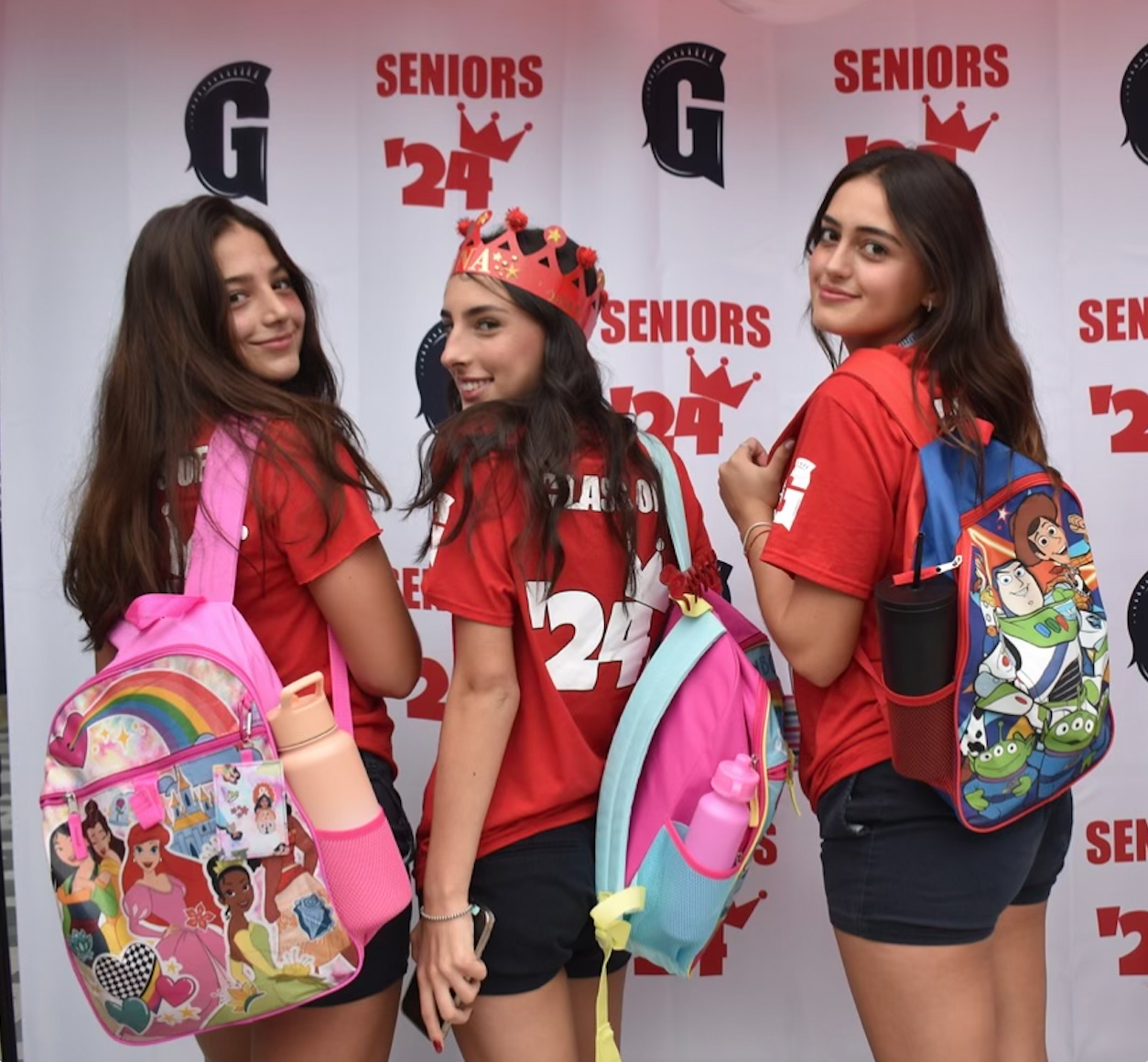 A Throwback to the Past Seniors Welcome Their Last First Day of High School with Little Kids Backpacks The Raider Voice