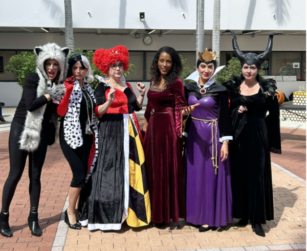 The Counseling Department shows off their Halloween costumes in a spooky spirit. Many students and faculty competed in the costume contest that took place during a period in between classes. Students and faculty can look forward to the results later this week.
