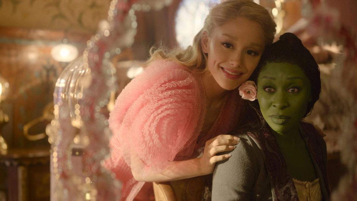 Ariana Grande, left, as Glinda and Cynthia Erivo as Elphaba in "Wicked." (Universal Pictures/Zuma Press/TNS)