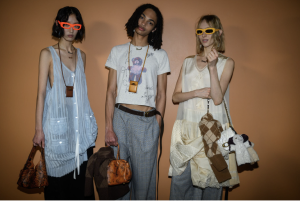 "Lando" (middle) poses alongside his fellow models backstage before walking the Coach Runway at New York Fashion Week. He said everyone backstage was nice and he made so many friends. (Photos used with permission from Landon Biscombe)