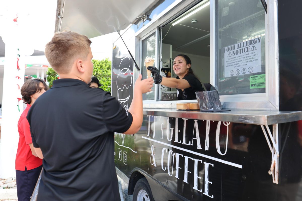 At the Italian-American celebration, students were receiving their gelato of choice. During the event, a truck was giving free gelato to the community. "I thought it was great because it shows Gulliver's diversity and inclusion," sophomore Devon Roy said. 