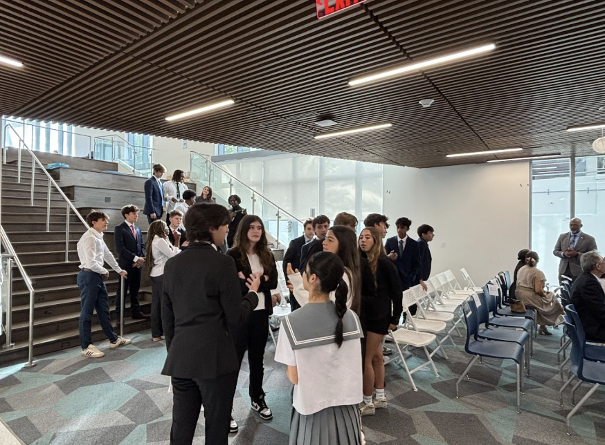 Many unmoderated discussions were vital to reach an outcome that most sides could agree upon, because an integral part of the treaty was the collaboration of Japan and the U.S. Government students helped the state “senators” make decisions that would help ensure their goals were met. 