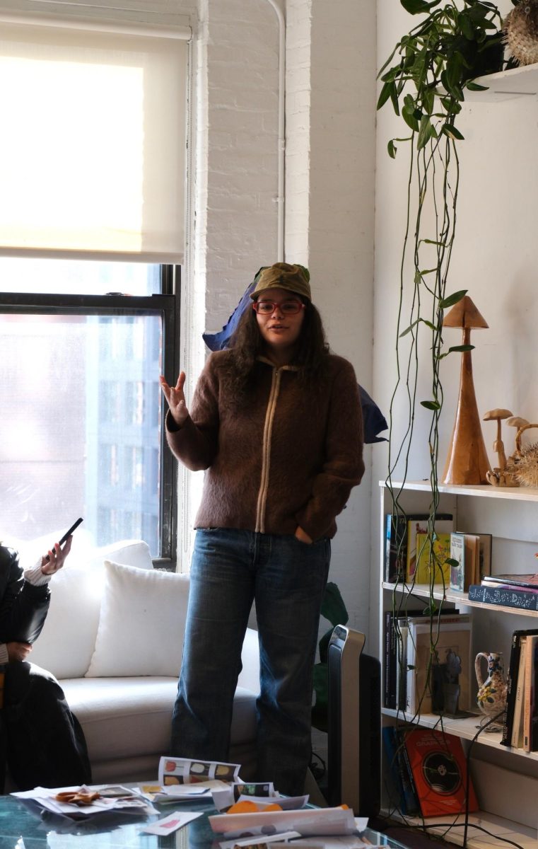 Estefania Martinez-Aleman explaining what her role as Creative Director of a fashion brand is like. Students attending the CSPA convention in New York met Estefania and were exposed to the fashion industry. 