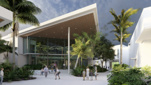 The mockup of the 32,000-square-foot STEM Commons facility features a buzzing outdoor courtyard and 16 new classes and laboratories. Outfitted with modern composition and updated STEM apparatuses, the blueprint was designed to reflect the school’s intention to become a paragon of the future.